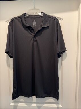 Men's Real Essentials Black Performance Polo Shirt